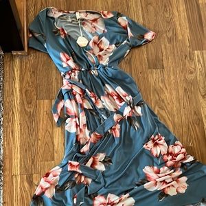 Pink blush maternity dress